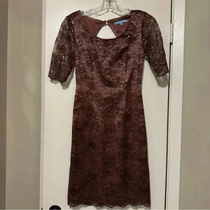 Antonio Melani burgundy lace cocktail dress size 0